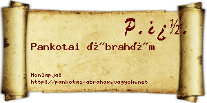 Pankotai Ábrahám névjegykártya